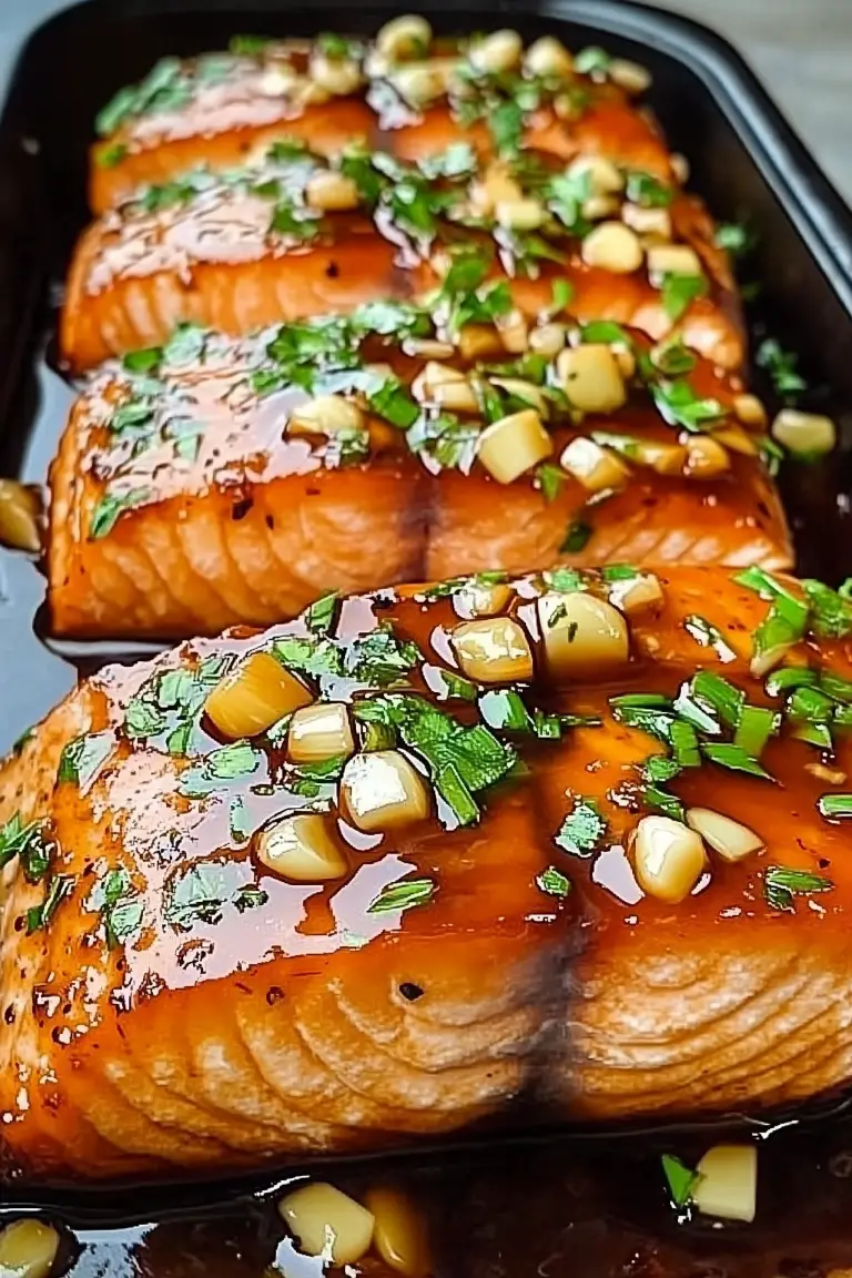Easy Crispy Honey Garlic Glazed Salmon 1