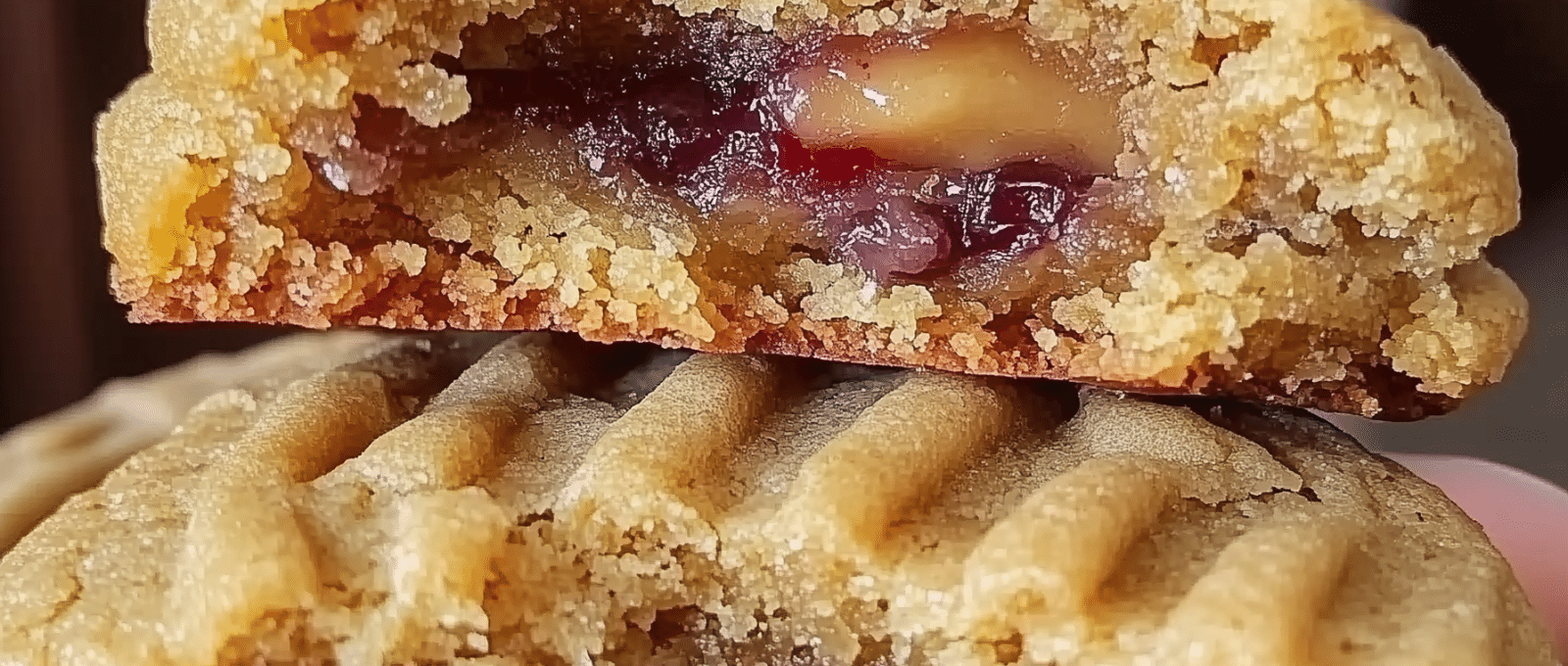 Peanut Butter And Jelly Stuffed Cookies 1