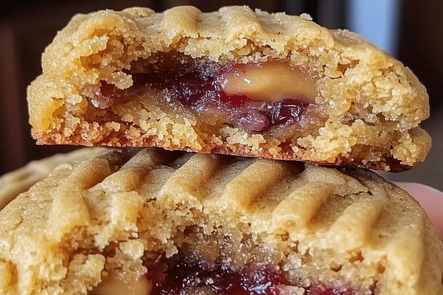 Peanut Butter And Jelly Stuffed Cookies 1