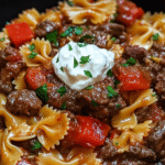Beef and Bowtie Pasta 1